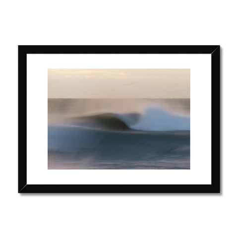 Curling Wave, South Iceland // Framed Print