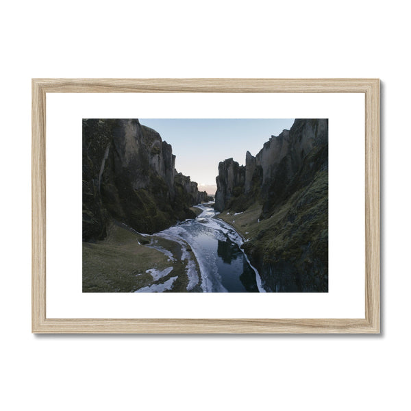 The Ice Canyon // Framed Print